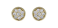 10K Yellow Gold 0.08cttw Diamond Pave Stud Earrings