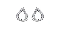 10K White Gold 0.20cttw Diamond Earrings