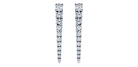 14K White Gold 1.50cttw Canadian Diamond Dangle Earrings