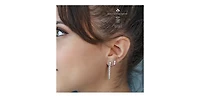 14K White Gold 1.50cttw Canadian Diamond Dangle Earrings