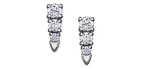 14K White Gold 0.30cttw Canadian Diamond Earrings