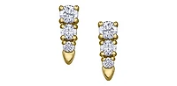 14K Gold 0.30cttw Canadian Diamond Dangle Earrings