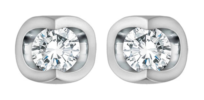 14K White Gold 0.20cttw Diamond Stud Earrings