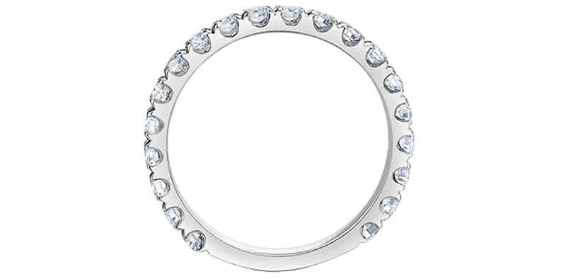 14K White Gold 0.50cttw Lab Grown Diamond Band