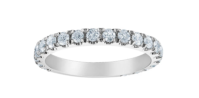 14K White Gold 0.75cttw Lab Grown Diamond Band