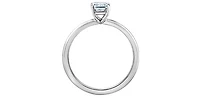14K Gold 1.00 cttw Lab Grown Diamond Emerald Cut Solitaire Engagement Ring - /