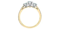 14K Gold 1.00cttw Lab Grown Diamond 3 Stone Engagement Ring - carat / 4.5