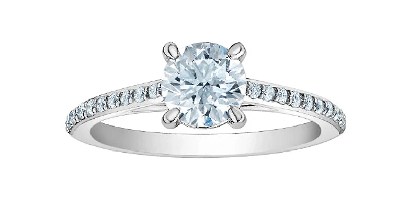 14K Gold 1.23cttw Lab Grown Diamond Engagement Ring - carat / 4.5