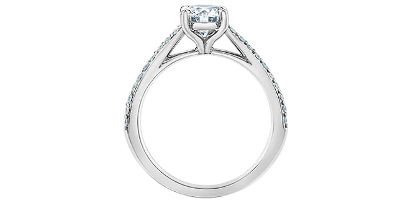 14K Gold 1.23cttw Lab Grown Diamond Engagement Ring - carat / 4.5