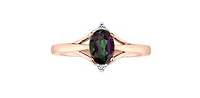 10K Rose Gold 1.00cttw Mystic Topaz & 0.02cttw Diamond Ring - 4.5