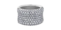 10K White Gold 2.00cttw Diamond Pavé Ring-Size 6.5