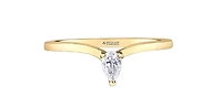14K Yellow Gold 0.16cttw Pear Cut Canadian Diamond Ring