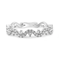 14K White Gold Wavy Pave 0.38cttw Diamond Band - / 4.5