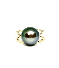 14K Yellow Gold Tahitian Pearl Ring