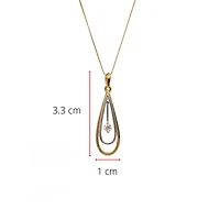 10K White & Yellow Gold 0.10cttw Canadian Diamond Necklace, 18"