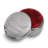 Nickle-Plated Round First Tooth and First Curl Boxes