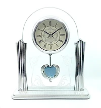 Heart Pendulum Glass Clock