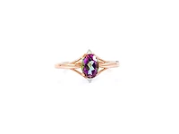 10K Rose Gold 1.00cttw Mystic Topaz & 0.02cttw Diamond Ring - 4.5
