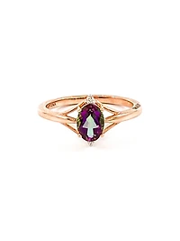 10K Rose Gold 1.00cttw Mystic Topaz & 0.02cttw Diamond Ring - 4.5