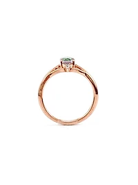 10K Rose Gold 1.00cttw Mystic Topaz & 0.02cttw Diamond Ring - 4.5