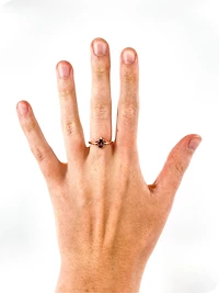 10K Rose Gold 1.00cttw Mystic Topaz & 0.02cttw Diamond Ring - 4.5