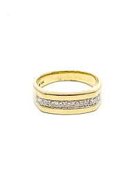 10K Yellow Gold 0.50ttw Gents Diamond Ring, size 10