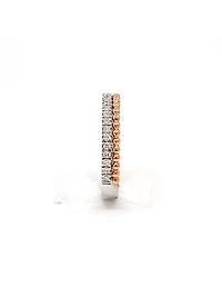 10K Rose & White Gold 0.30cttw Diamond Band, size 6.5