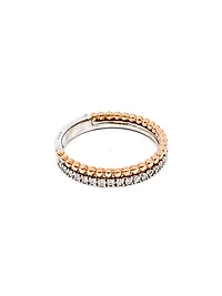 10K Rose & White Gold 0.30cttw Diamond Band, size 6.5