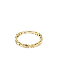 10K Yellow Gold 0.06cttw Round Cut Diamond Ring, size 6.5
