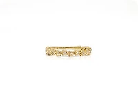 10K Yellow Gold 0.06cttw Round Cut Diamond Ring, size 6.5