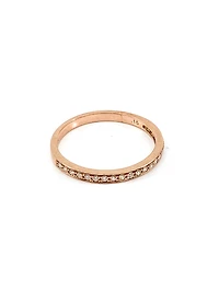 10K Rose Gold 0.15cttw Round Cut Diamond Ring - 4.5