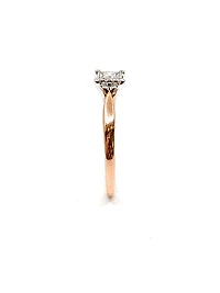 10K Rose Gold 0.13cttw Diamond Ring, size 6.5 - 4.5