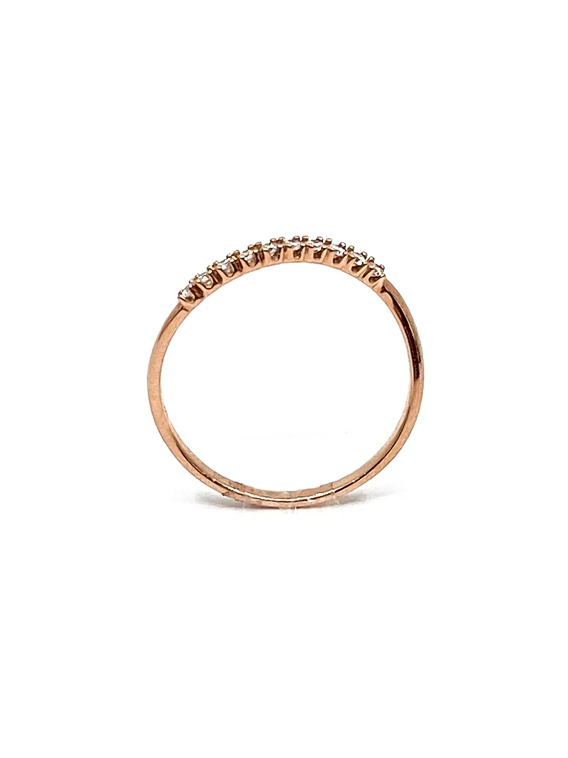10K Rose Gold 0.10cttw Round Cut Diamond Ring - 4.5