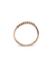 10K Rose Gold 0.10cttw Round Cut Diamond Ring - 4.5