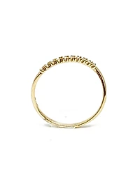 10K Yellow Gold Diamond 0.10cttw Round Cut Band, 6.5
