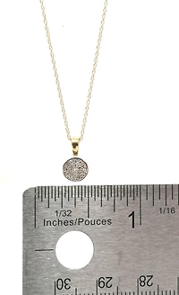 10K White & Yellow Gold 0.10cttw Diamond Pendant, 18"