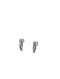 10K White Gold 0.06cttw Diamond Earrings