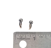 10K White Gold 0.06cttw Diamond Earrings