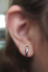 10K White Gold 0.06cttw Diamond Earrings