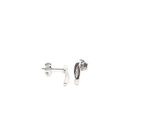 10K White Gold 0.06cttw Diamond Earrings