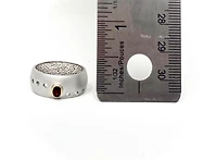 Silver and Garnet Ring - 4.5