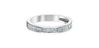 14K White Gold 0.65cttw Baguette Diamond Ring/Band, Size 6.5 - 4.5