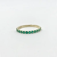 Created Emerald Ring - Gold / 4.5
