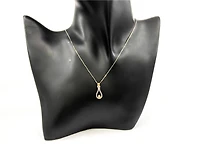 10K Yellow Gold 0.20cttw Canadian Diamond Pendant, 18"