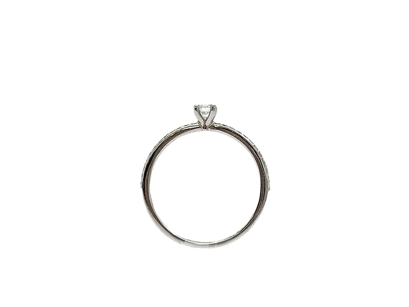 10K White Gold 0.30cttw Canadian Diamond Engagement Ring - / 4.5