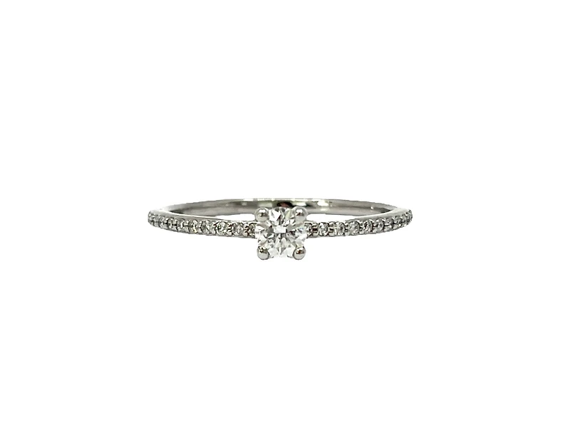 10K White Gold 0.30cttw Canadian Diamond Engagement Ring - / 4.5