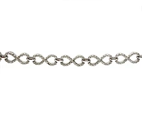 14K White Gold 2.10cttw Diamond Infinity Tennis Bracelet, 7"