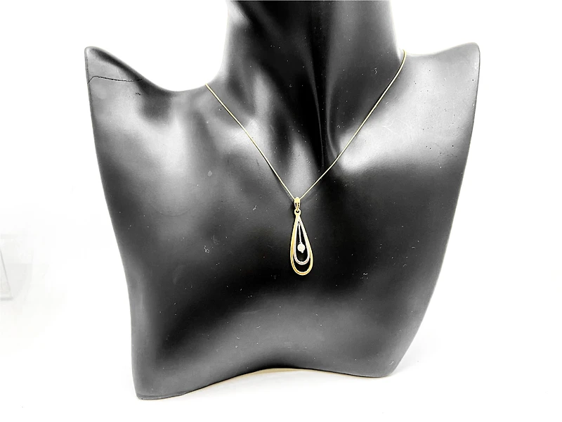 10K White & Yellow Gold 0.10cttw Canadian Diamond Necklace, 18"