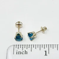 Blue Topaz Stud Earrings