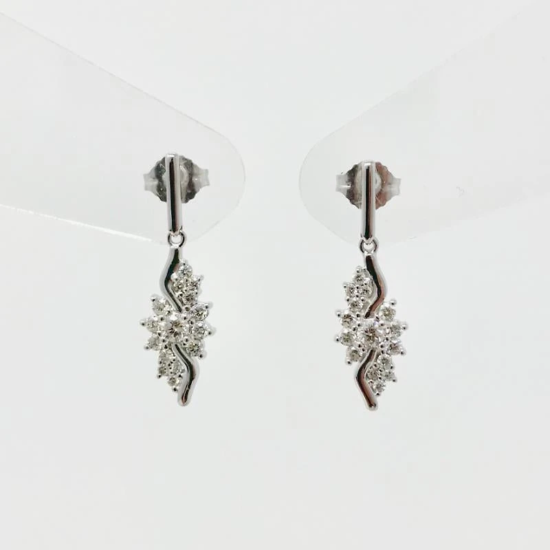 10K White Gold 0.50cttw Diamond Earrings